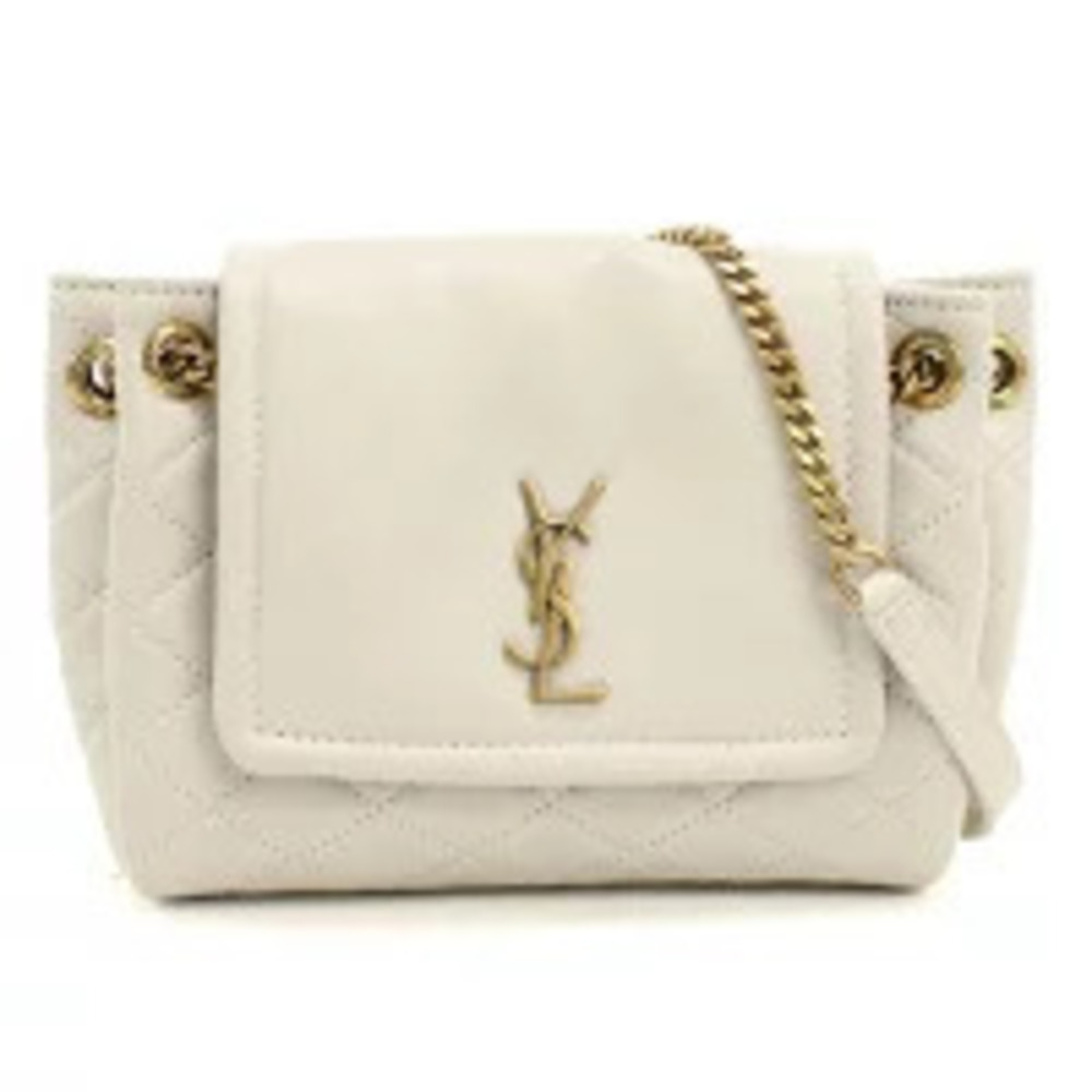 Saint Laurent Shoulder Bag YSL Monogram Nolita White Crossbody